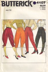 4107 80s TAPERED PANTS, KNICKERS PATTERN 10